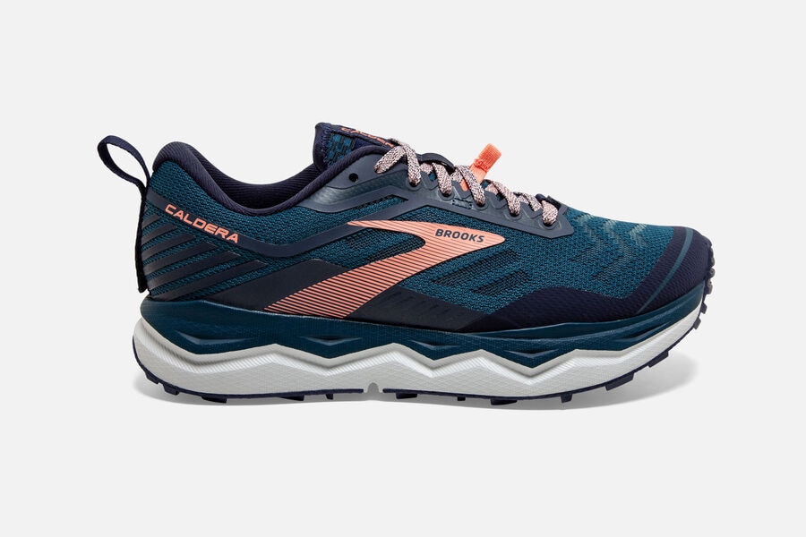 Tenis Corrida Trilha Brooks Caldera 4 Feminino Brasil - Azuis/Azul Marinho/Floral 1796035-YO